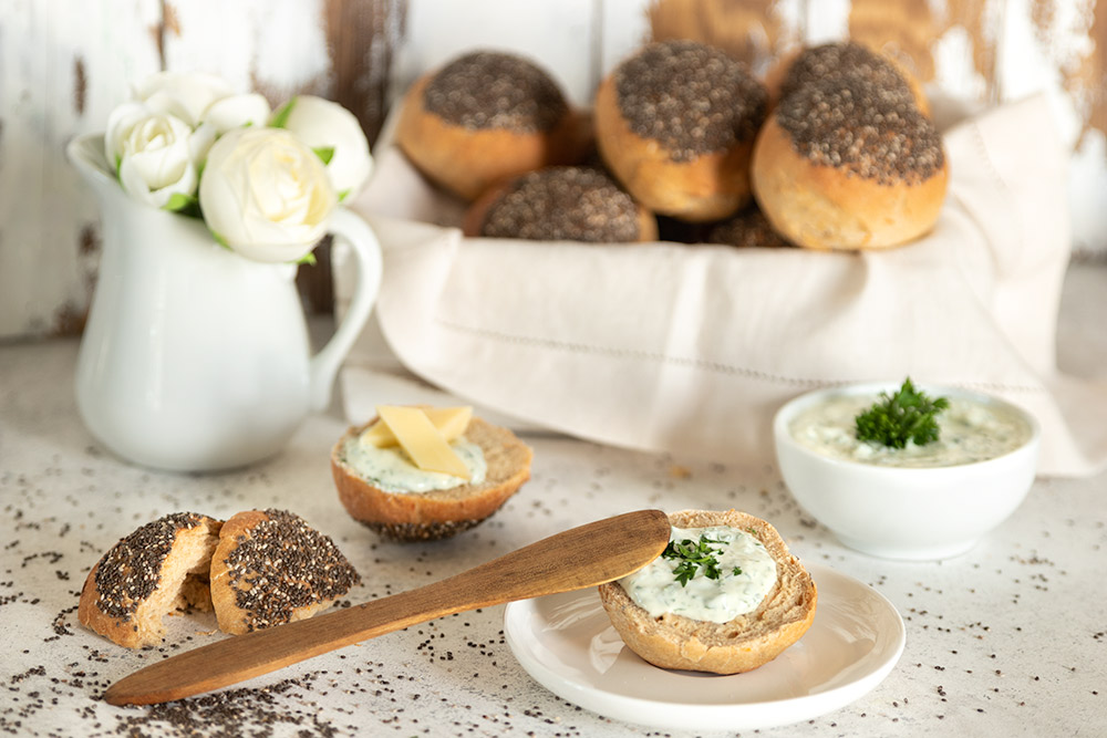 Chia-Karotten-Brötchen