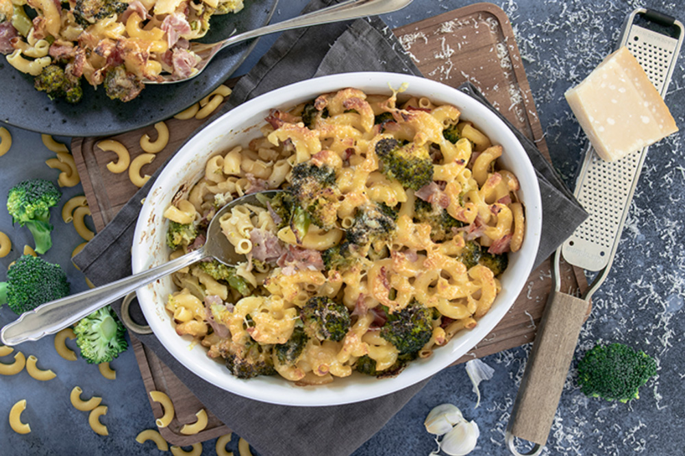 Nudel-Schinken-Auflauf mit Broccoli