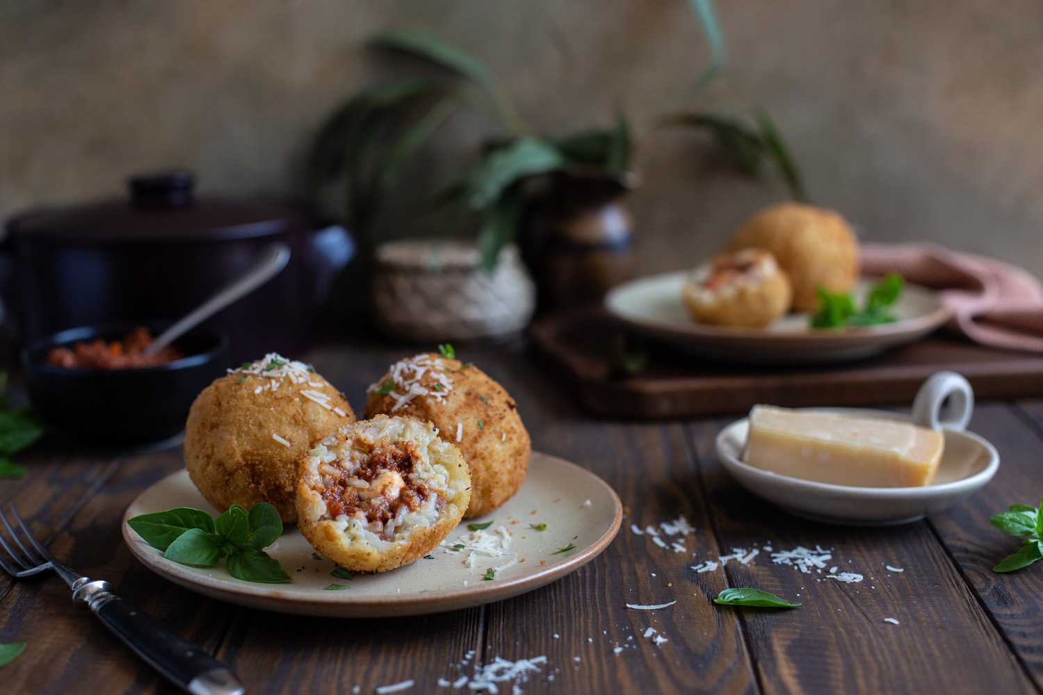 Arancini mit Hackfüllung und Mozzarella