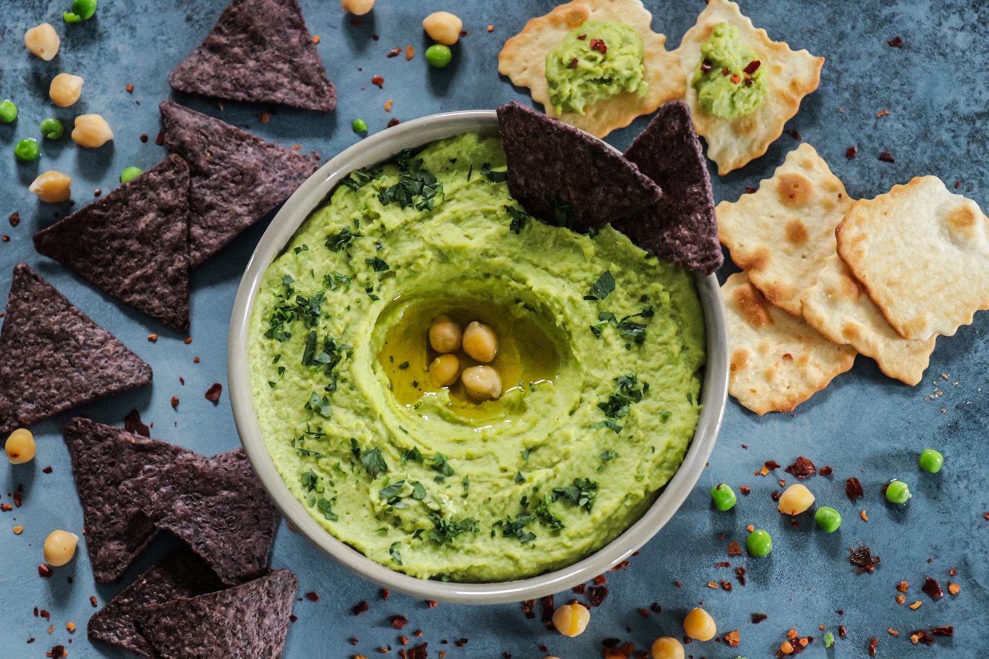 Grüner Erbsen Hummus