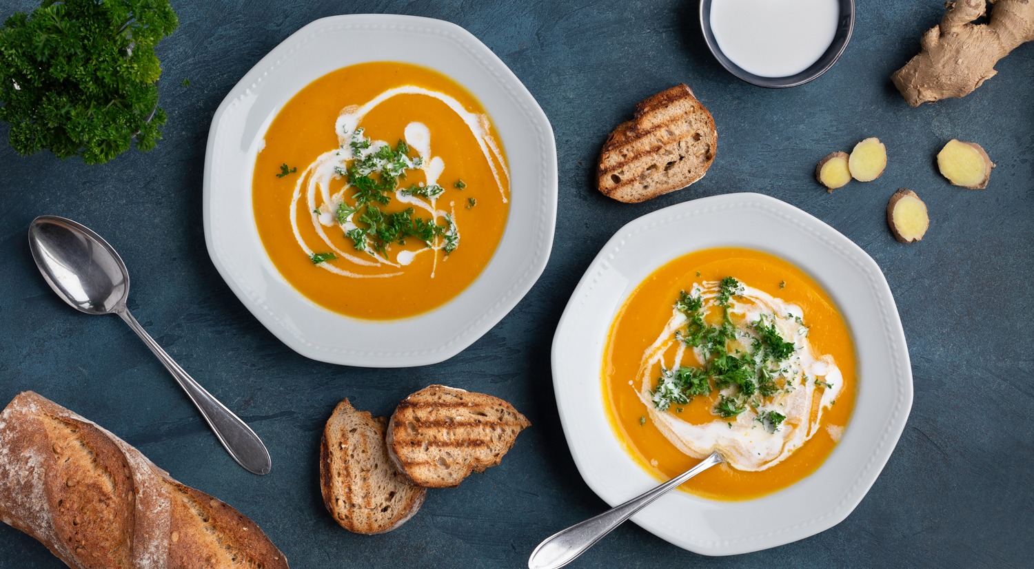 Vegane Karottensuppe mit Ingwer